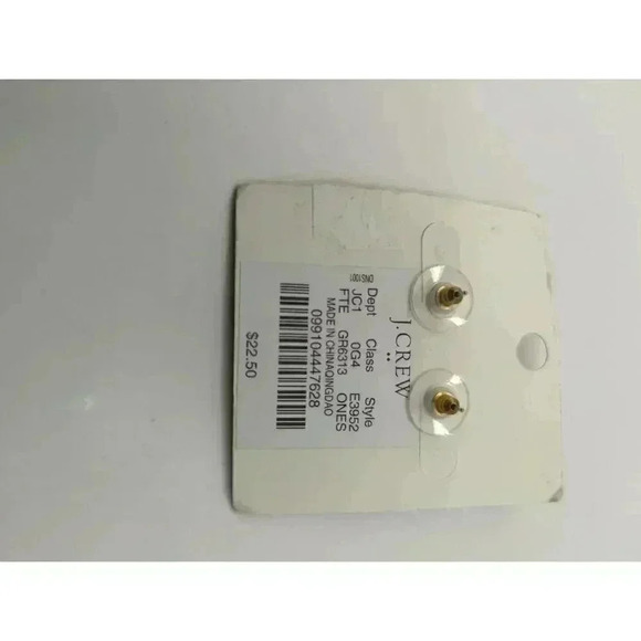 NWT J Crew Green Gemstone Cluster Gold Earrings Womens Jewelry Floral Design - Picture 4 of 5